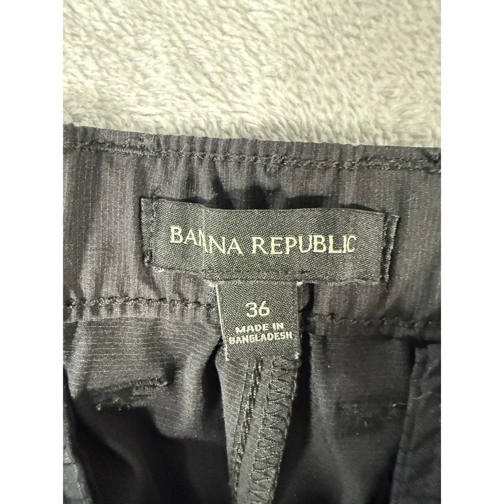Banana Republic Shorts Mens 36 Black Flat Front Chino Casual